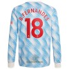 Officiële Voetbalshirt Manchester United Bruno Fernandes 18 Uit 2021-22 Lange Mouw - Heren